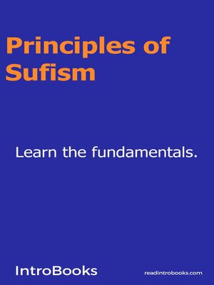 cover image of Principles of Sufism